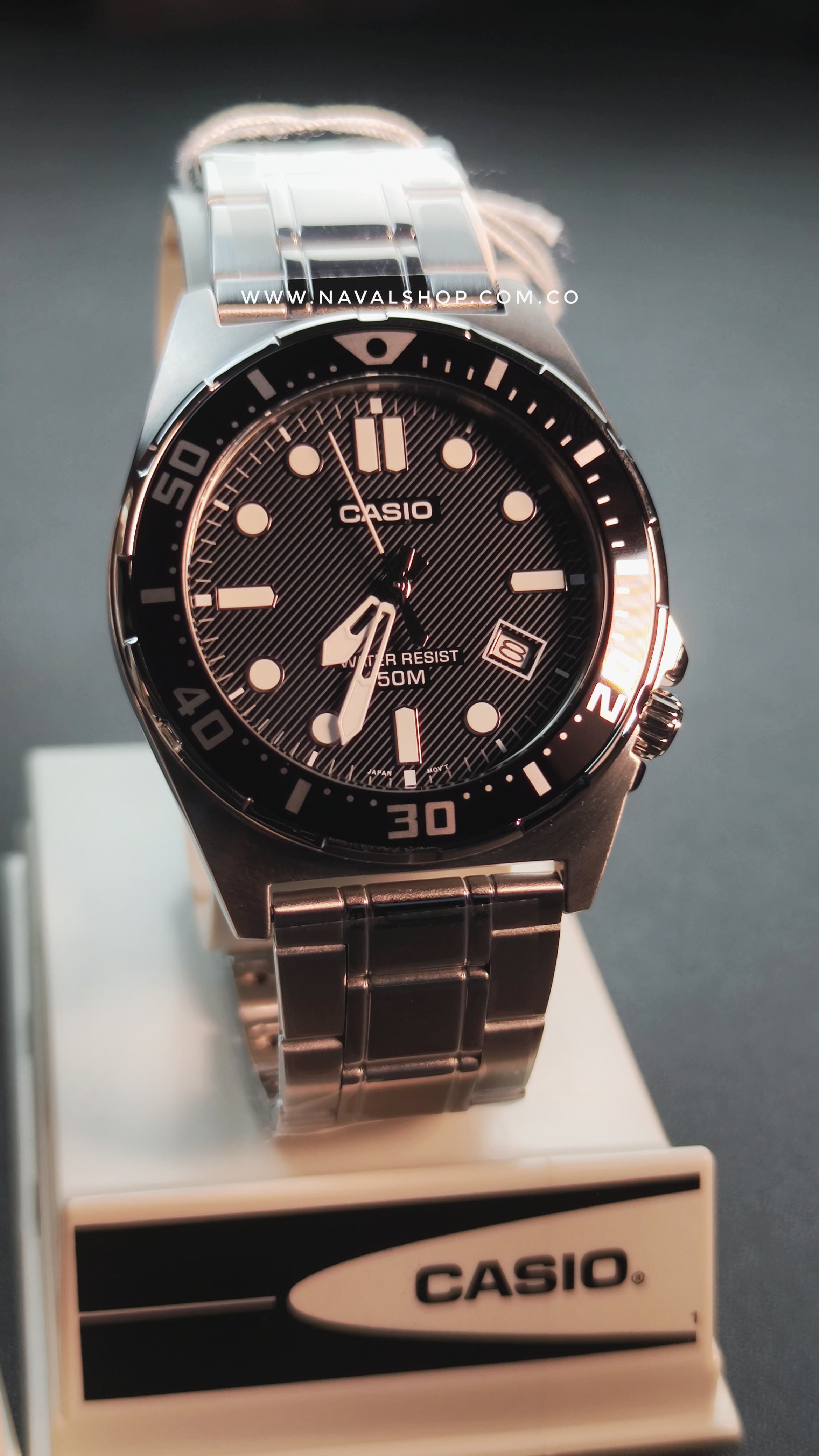 RELOJ CASIO MTD-135D-1AV EN ACERO CON ENVÍO GRATIS EN COLOMBIA
